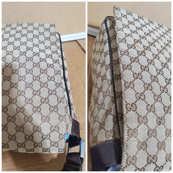 GUCCI Monogram Beige Gg Large Messenger Bag - Picture 9 of 12